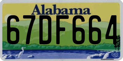 AL license plate 67DF664