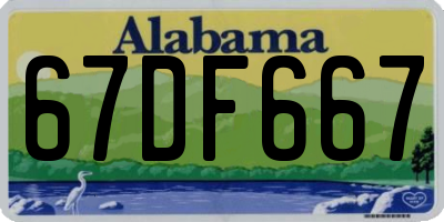 AL license plate 67DF667