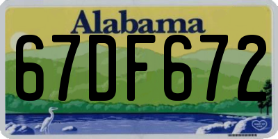 AL license plate 67DF672