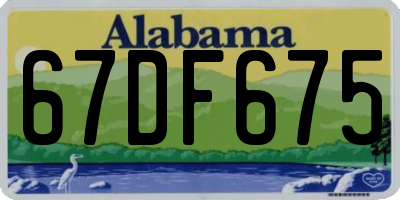 AL license plate 67DF675
