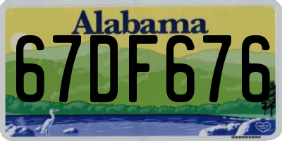 AL license plate 67DF676