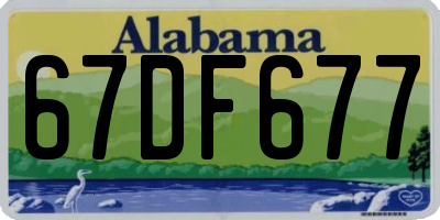 AL license plate 67DF677
