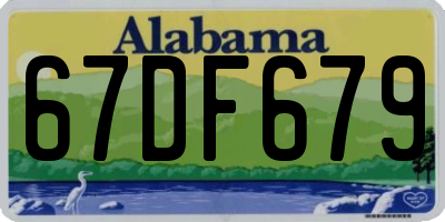 AL license plate 67DF679