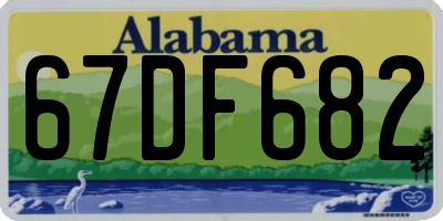 AL license plate 67DF682
