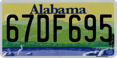 AL license plate 67DF695