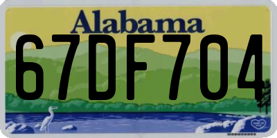 AL license plate 67DF704