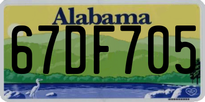 AL license plate 67DF705