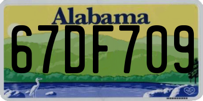 AL license plate 67DF709