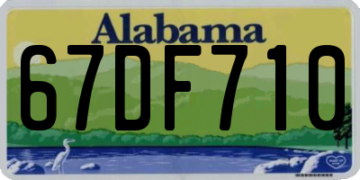 AL license plate 67DF710