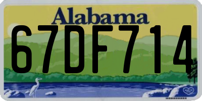 AL license plate 67DF714