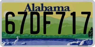 AL license plate 67DF717