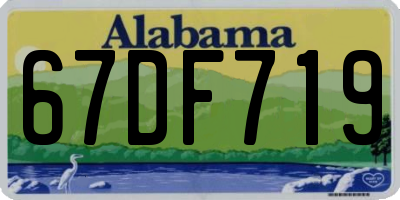 AL license plate 67DF719