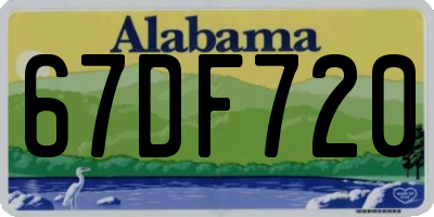 AL license plate 67DF720