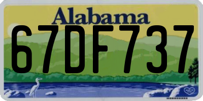 AL license plate 67DF737