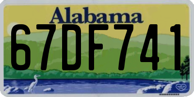 AL license plate 67DF741