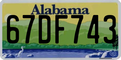 AL license plate 67DF743
