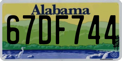 AL license plate 67DF744