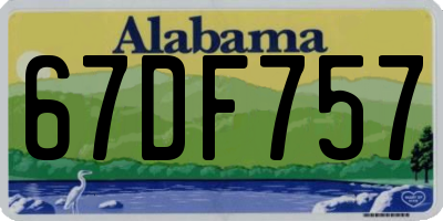 AL license plate 67DF757
