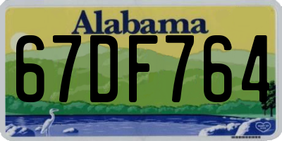 AL license plate 67DF764
