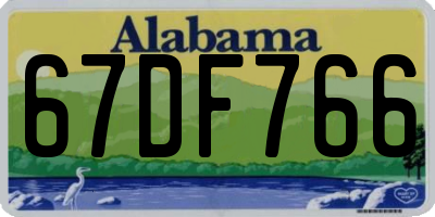 AL license plate 67DF766