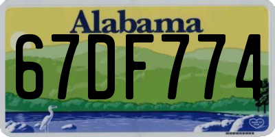 AL license plate 67DF774