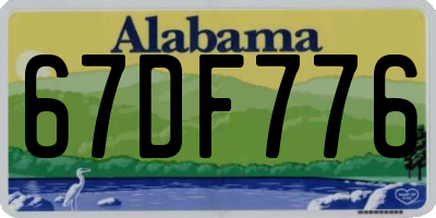 AL license plate 67DF776