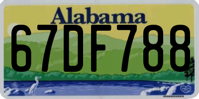 AL license plate 67DF788