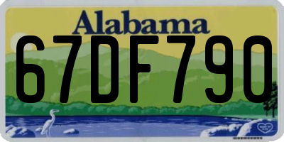 AL license plate 67DF790