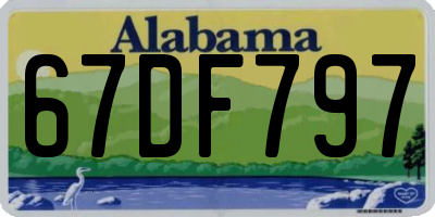 AL license plate 67DF797