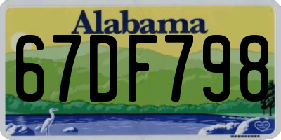 AL license plate 67DF798