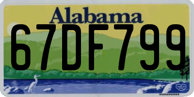 AL license plate 67DF799