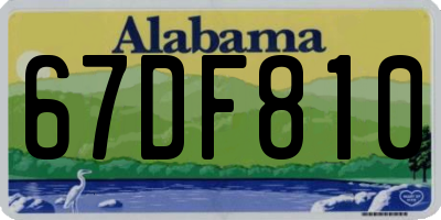 AL license plate 67DF810