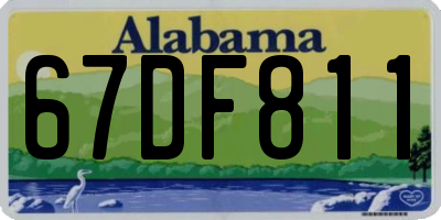AL license plate 67DF811