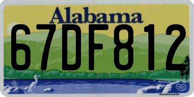 AL license plate 67DF812