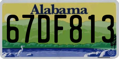 AL license plate 67DF813