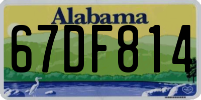 AL license plate 67DF814