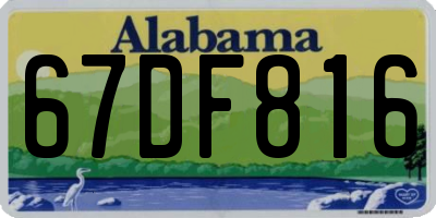 AL license plate 67DF816