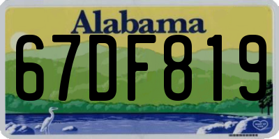 AL license plate 67DF819