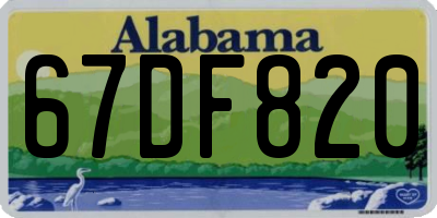 AL license plate 67DF820