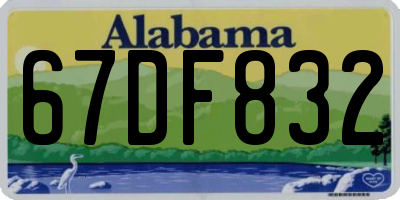 AL license plate 67DF832
