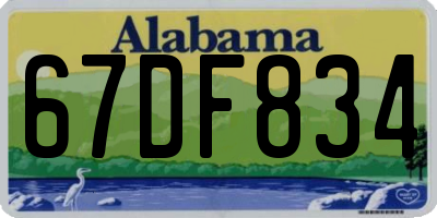 AL license plate 67DF834