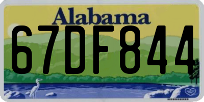 AL license plate 67DF844