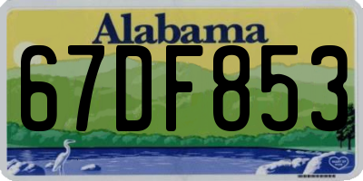 AL license plate 67DF853