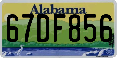 AL license plate 67DF856