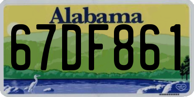 AL license plate 67DF861