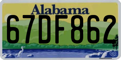 AL license plate 67DF862
