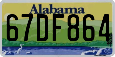 AL license plate 67DF864