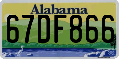 AL license plate 67DF866