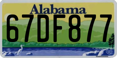 AL license plate 67DF877