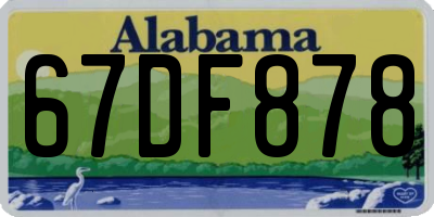 AL license plate 67DF878